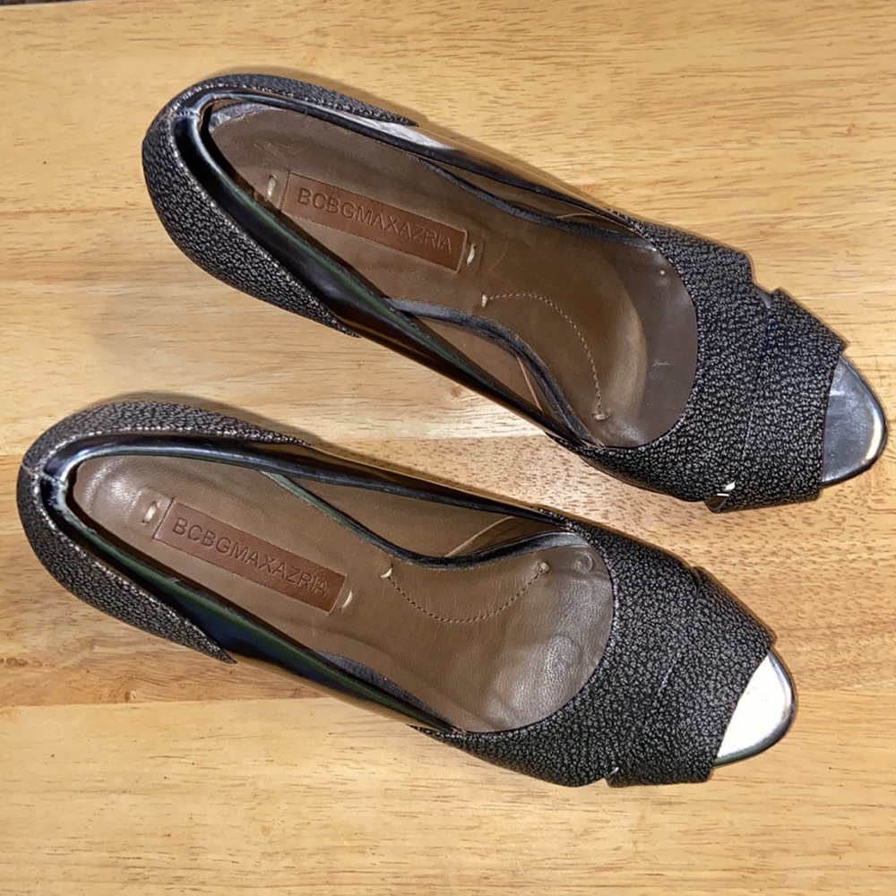 Bcbgmaxazria Double Stack Platform Stiletto Snake… - image 3